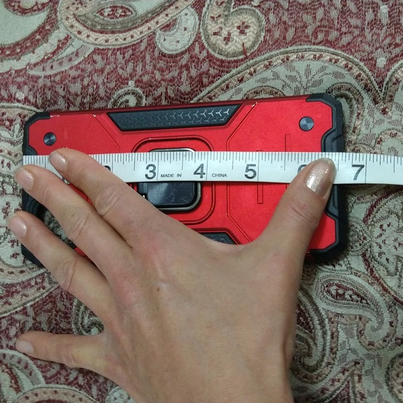 Galaxy A22 5G Red and black kickstand phone case - Picture 5 of 7